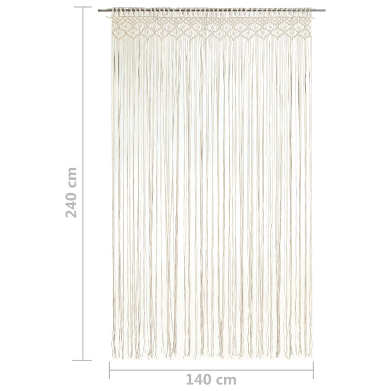 Makramee Vorhang 140x240 cm Baumwolle