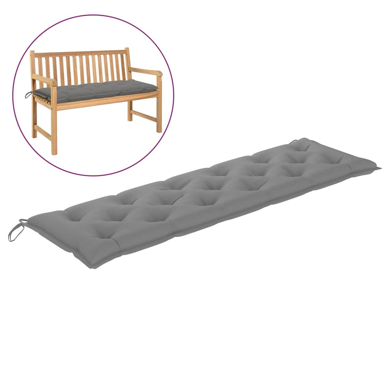 Gartenbank-Auflage Grau 180x50x7 cm Stoff