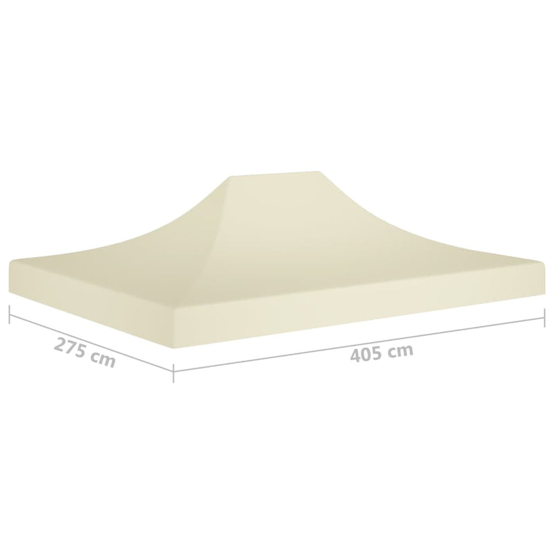Partyzelt-Dach 4x3 m Creme 270 g/m²