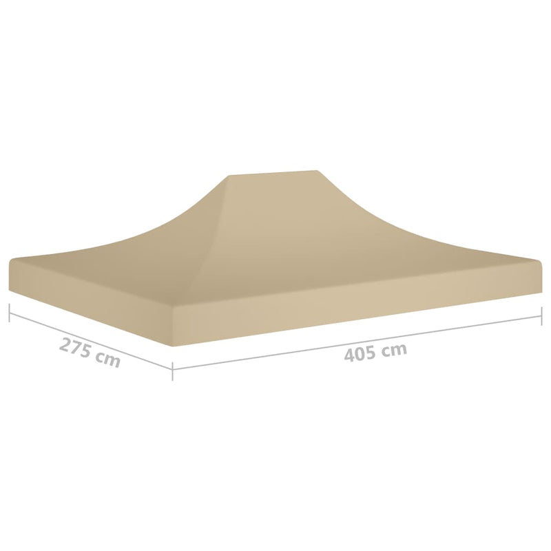Partyzelt-Dach 4x3 m Beige 270 g/m²