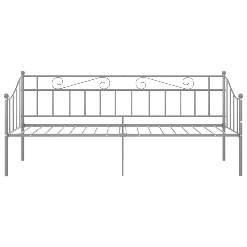 Schlafsofa Bettgestell Grau Metall 90x200 cm