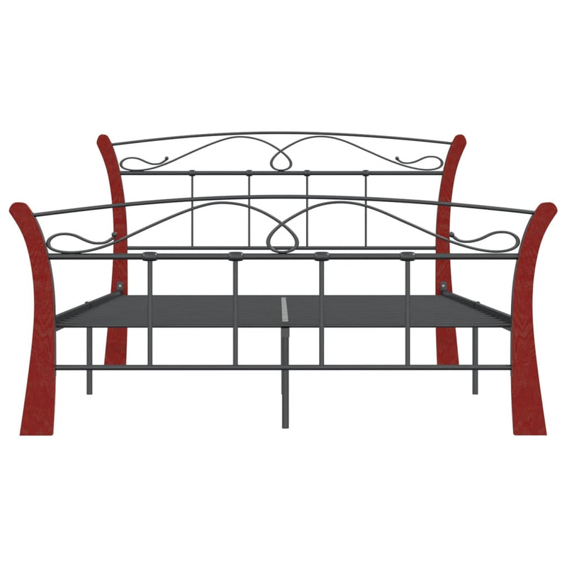 Bett Schwarz Metall 120x200 cm
