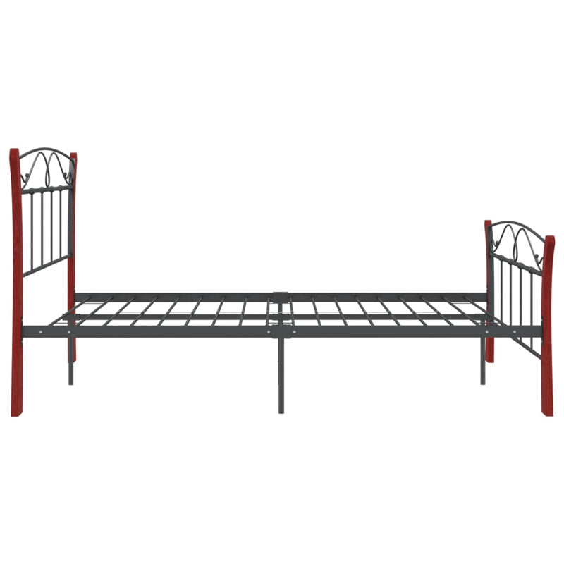 Bett Schwarz Metall 120x200 cm