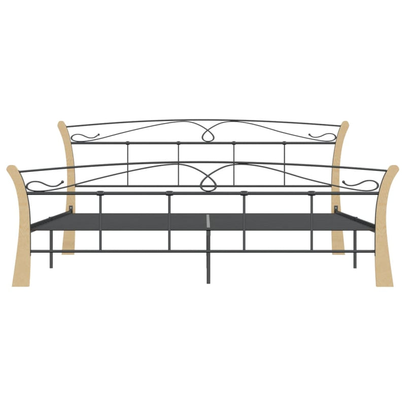 Bett Schwarz Metall 200x200 cm