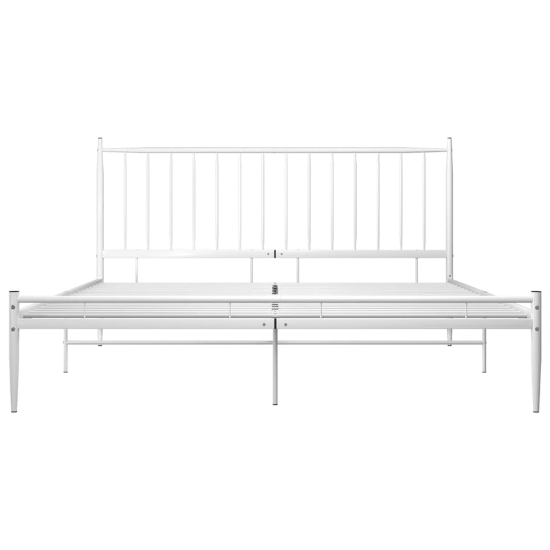 Bett Weiß Metall 200x200 cm