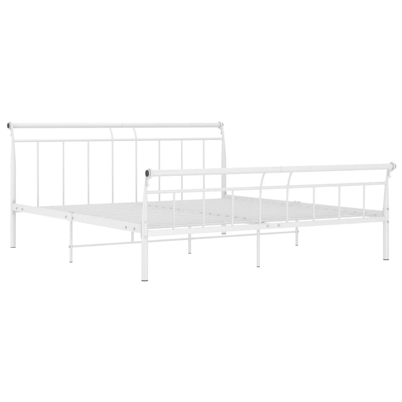 Bettgestell Weiß Metall 160x200 cm