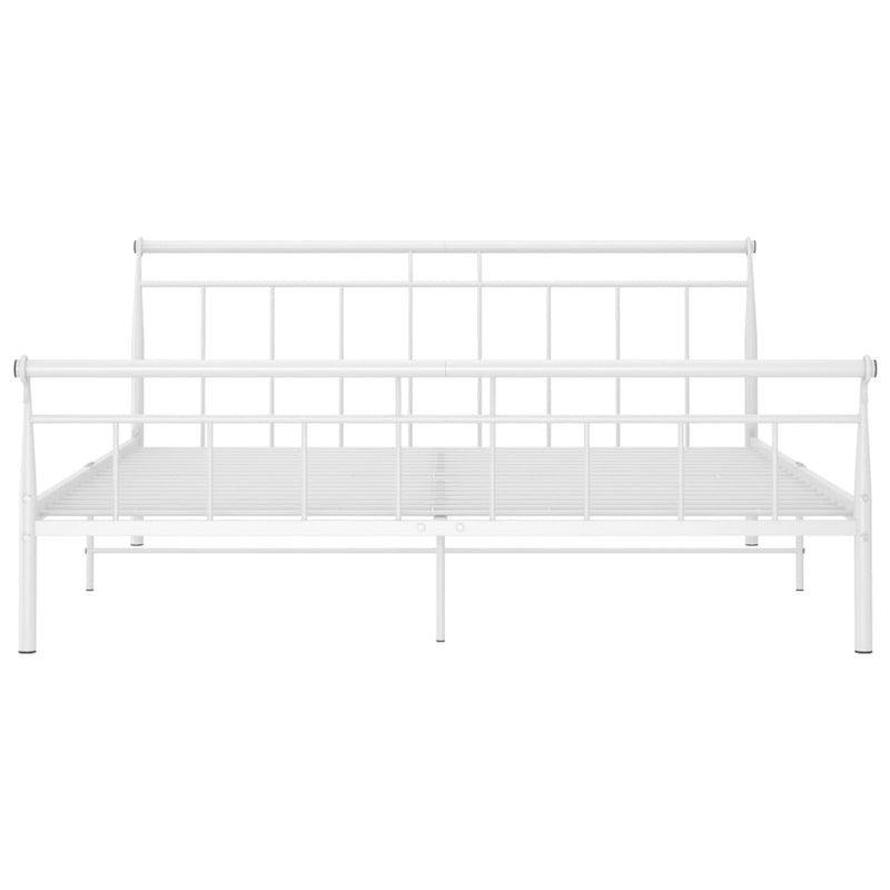 Bettgestell Weiß Metall 160x200 cm