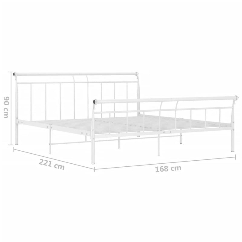 Bettgestell Weiß Metall 160x200 cm