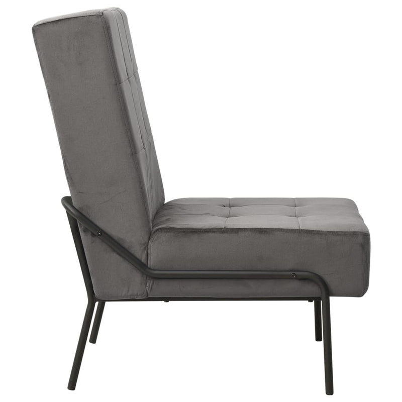 Relaxstuhl 65x79x87 cm Dunkelgrau Samt