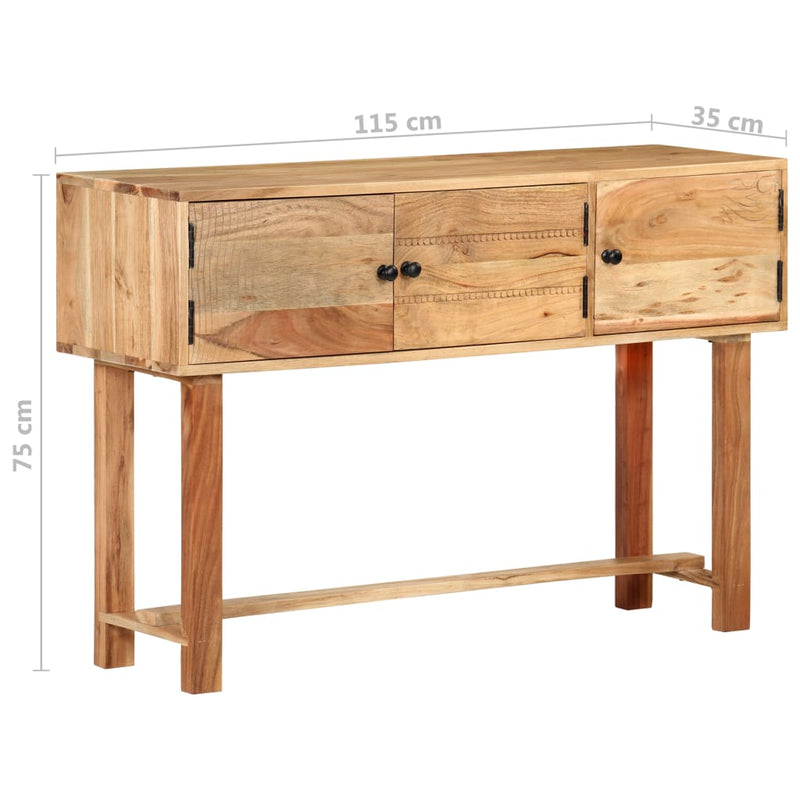 Sideboard 115x35x75 cm Massivholz Akazie