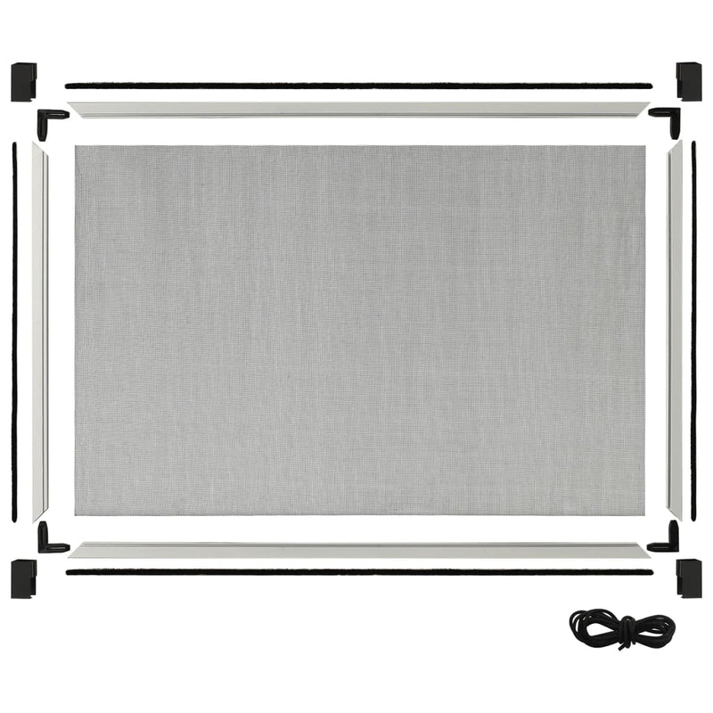 Ausziehbarer Insektenschutz für Fenster Weiß (75-143)x50 cm