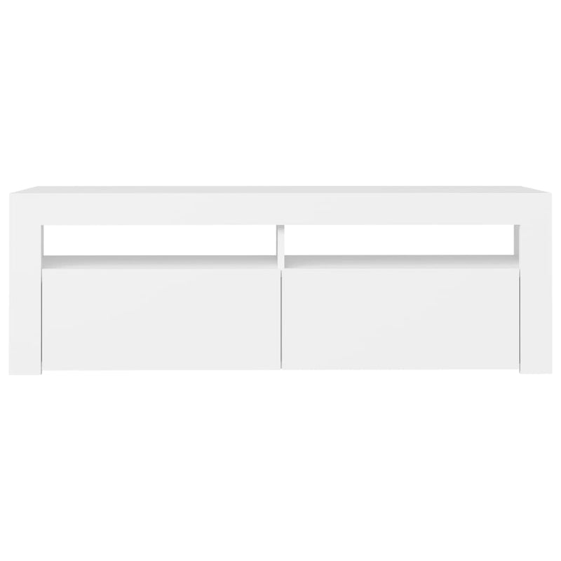 TV-Schrank mit LED-Leuchten Weiß 120x35x40 cm