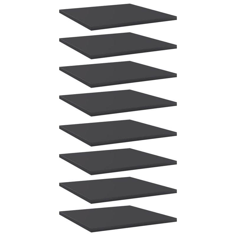 Bücherregal-Bretter 8 Stk. Grau 40x40x1,5 cm Spanplatte
