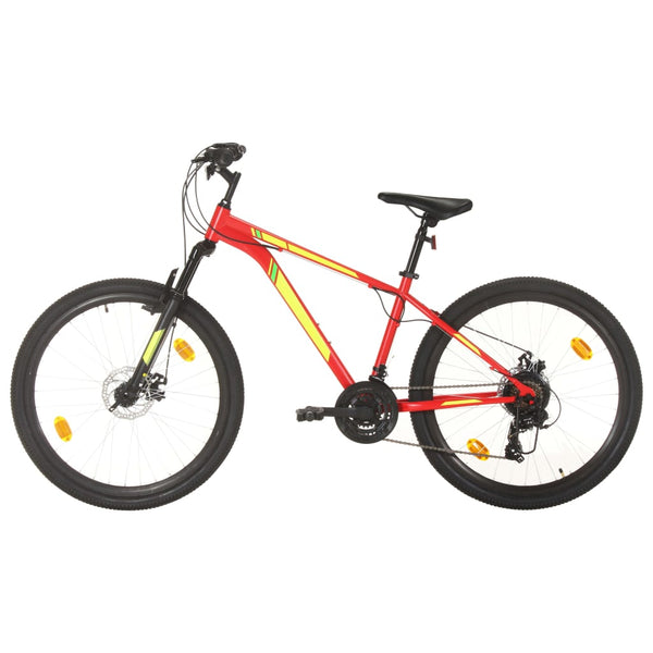 Mountainbike 21 Gang 27,5 Zoll Rad 38 cm Rot