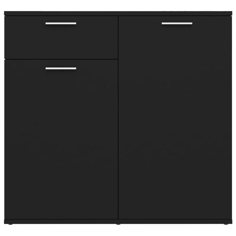 Sideboard Schwarz 80x36x75 cm Holzwerkstoff