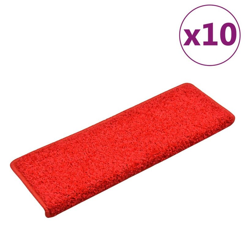 Stufenmatten 10 Stk. 65x25 cm Rot