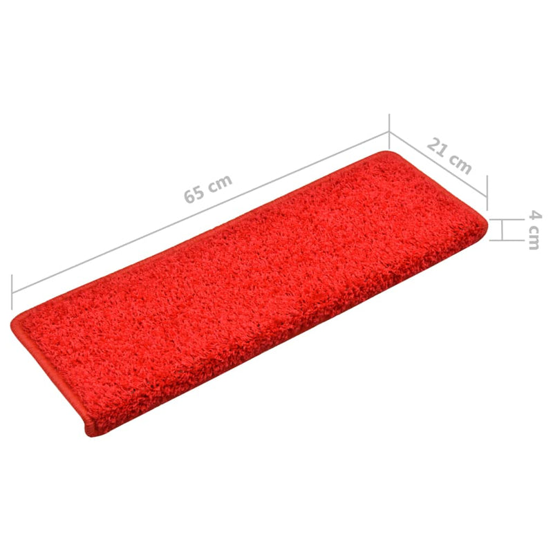 Stufenmatten 10 Stk. 65x25 cm Rot