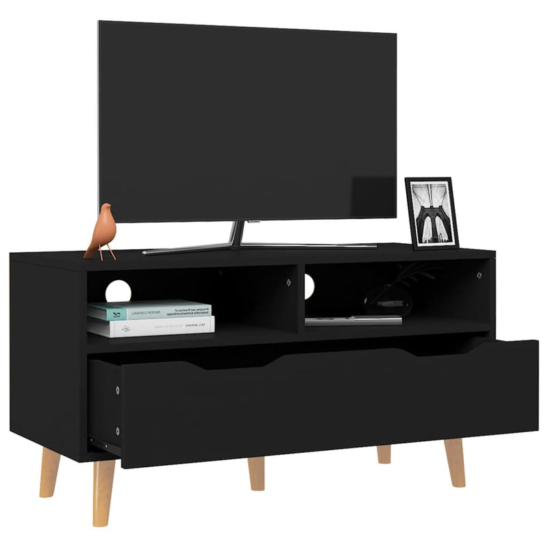 TV-Schrank Schwarz 90x40x48,5 cm Holzwerkstoff