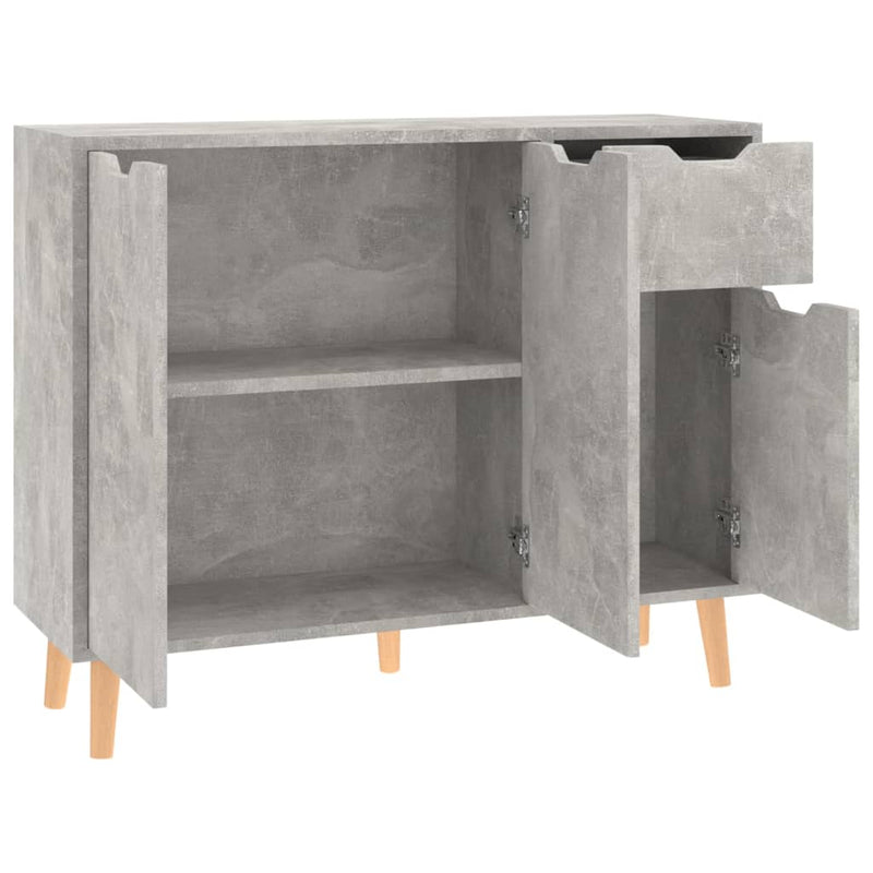 Sideboard Betongrau 90x30x72 cm Holzwerkstoff