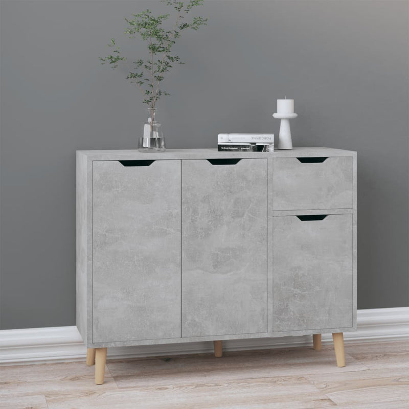 Sideboard Betongrau 90x30x72 cm Holzwerkstoff