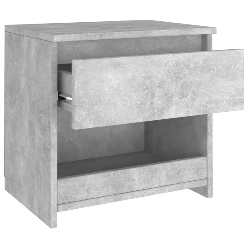 Nachttisch Betongrau 40x30x39 cm Spanplatte