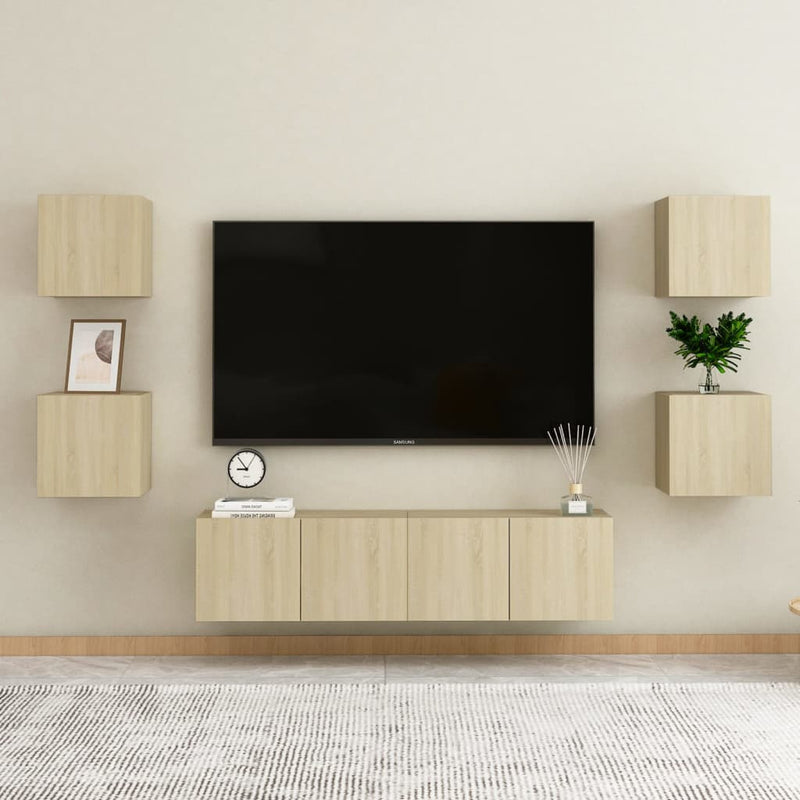 TV-Wandschrank Sonoma-Eiche 30,5x30x30 cm