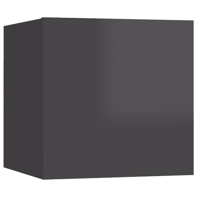 TV-Wandschränke 4 Stk. Hochglanz-Grau 30,5x30x30 cm