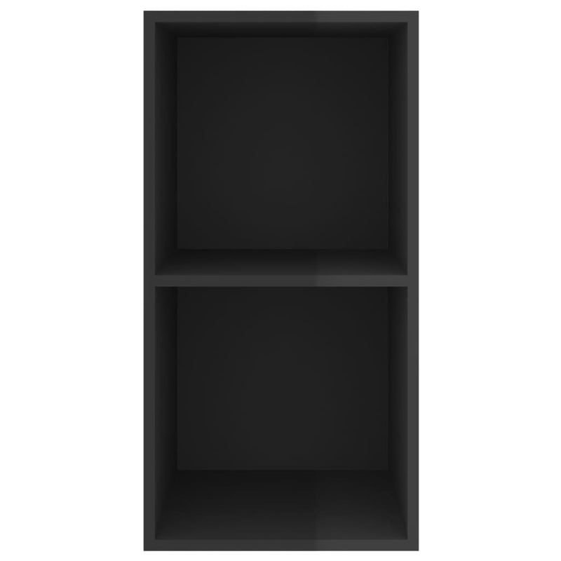 TV-Wandschrank Hochglanz-Schwarz 37x37x72 cm Holzwerkstoff