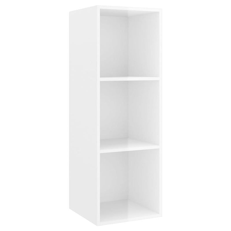 TV-Wandschrank Hochglanz-Weiß 37x37x107 cm Holzwerkstoff