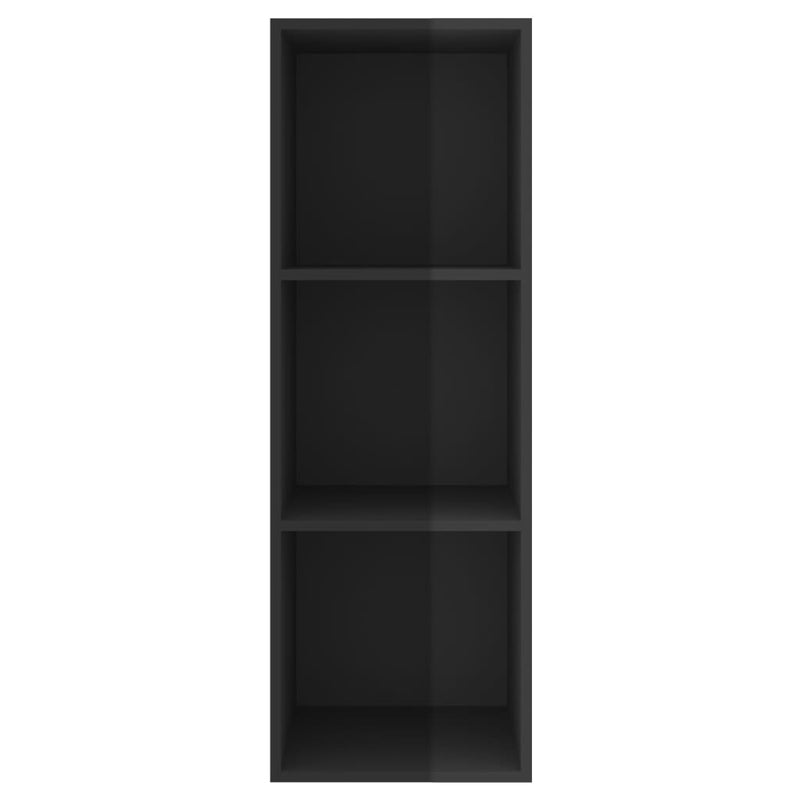 TV-Wandschrank Hochglanz-Schwarz 37x37x107 cm Holzwerkstoff