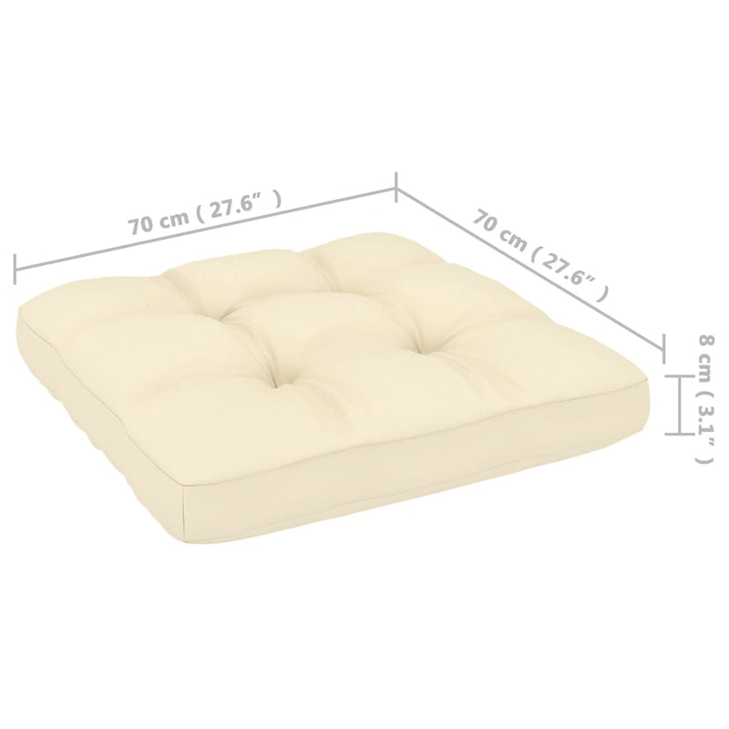 2-tlg. Garten-Lounge-Set mit Kissen Honigbraun Massivholz Kiefer