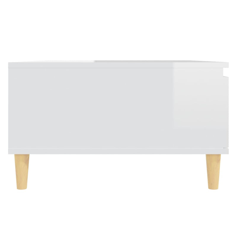 Couchtisch Hochglanz-Weiß 90x60x35 cm Holzwerkstoff
