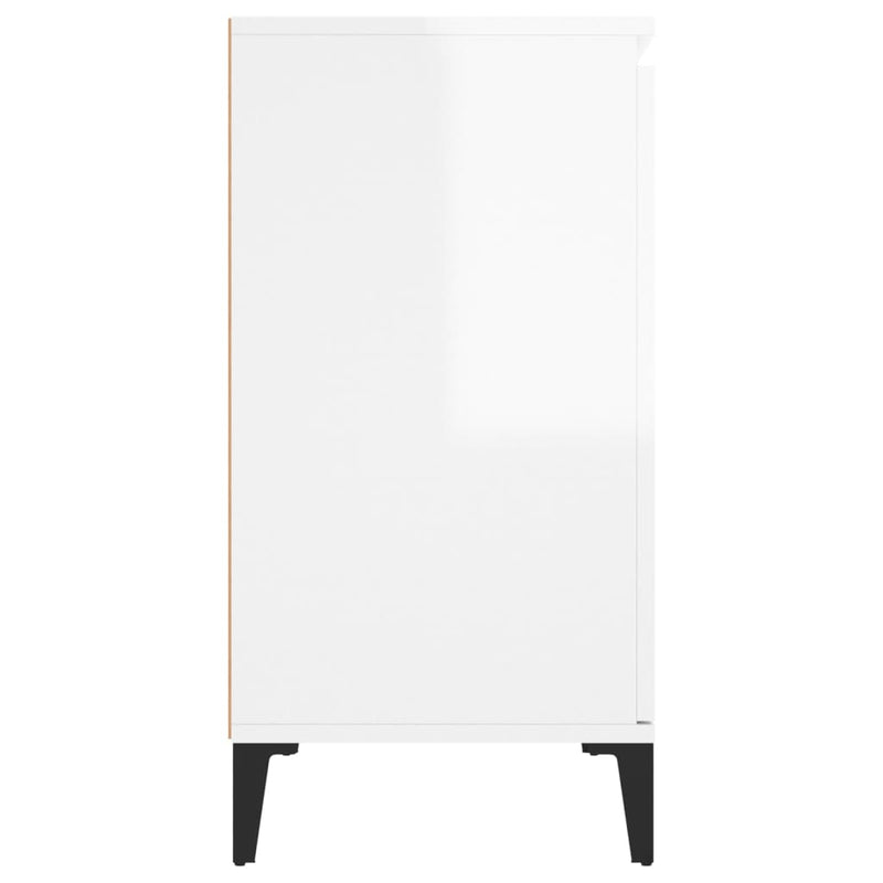 Sideboard Hochglanz-Weiß 104x35x70 cm Spanplatte