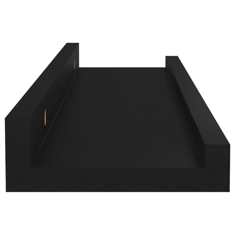 Wandregale 4 Stk. Schwarz 40x9x3 cm