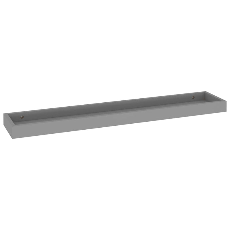 Loggia Wandregale 2 Stk. Grau 80x15x4 cm MDF