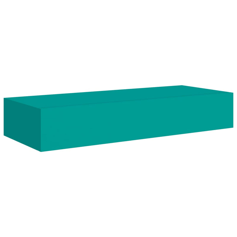 Wand-Schubladenregale 2 Stk. Blau 60x23,5x10 cm MDF