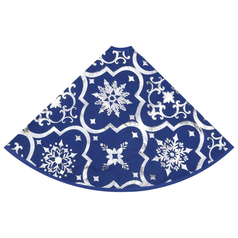 Luxus-Weihnachtsbaumdecke mit Socke Blau 150 cm Stoff