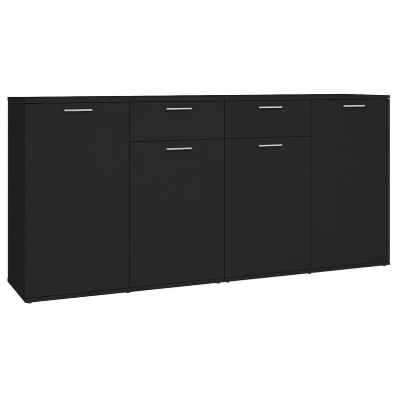 Sideboard Schwarz 160x36x75 cm Holzwerkstoff