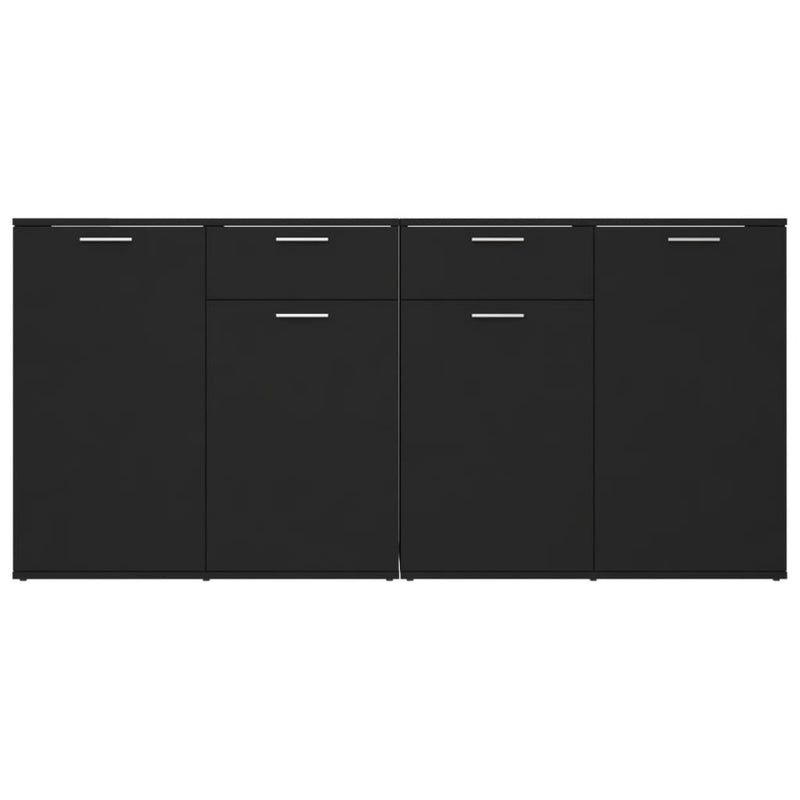 Sideboard Schwarz 160x36x75 cm Holzwerkstoff