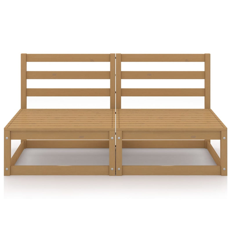 2-Sitzer-Gartensofa Honigbraun Massivholz Kiefer
