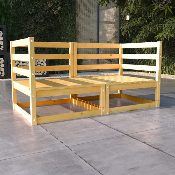 2-Sitzer-Gartensofa Kiefer Massivholz