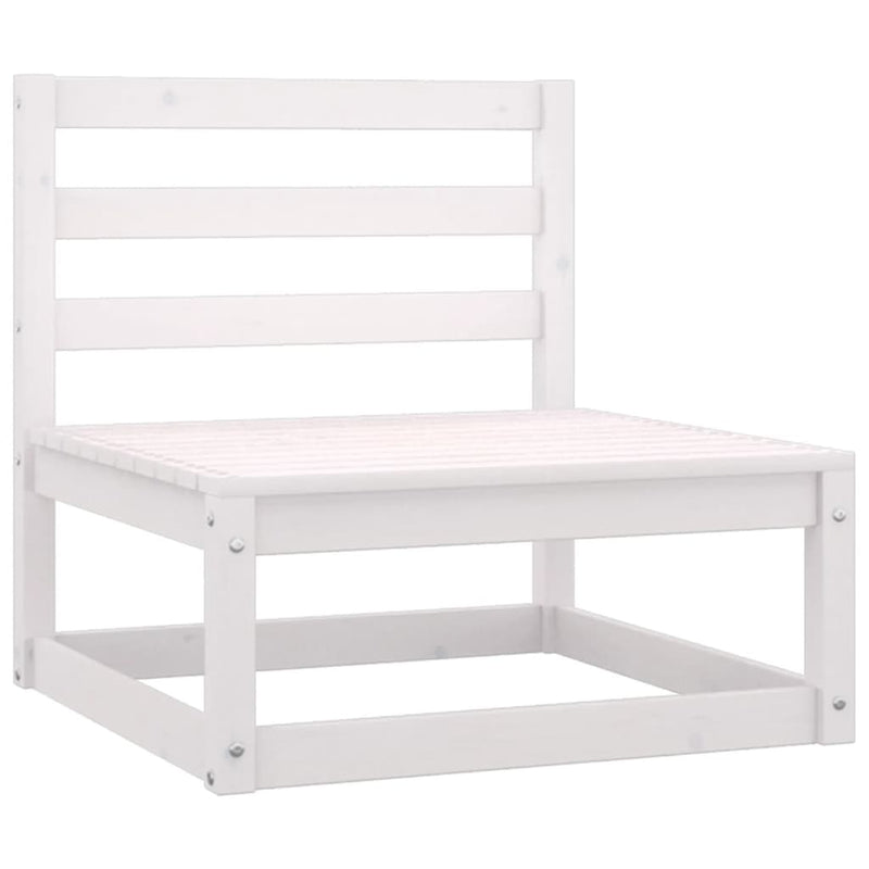 4-Sitzer-Gartensofa Weiß Kiefer Massivholz