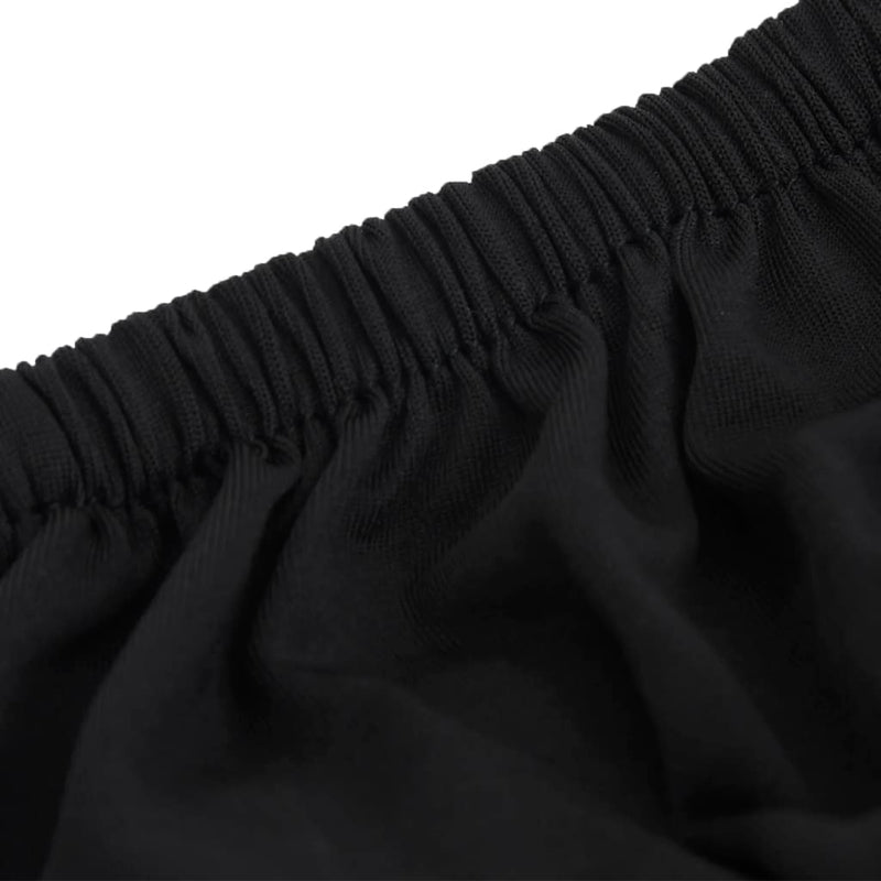 Stretch Sofahusse 4-Sitzer Schwarz Polyester-Jersey