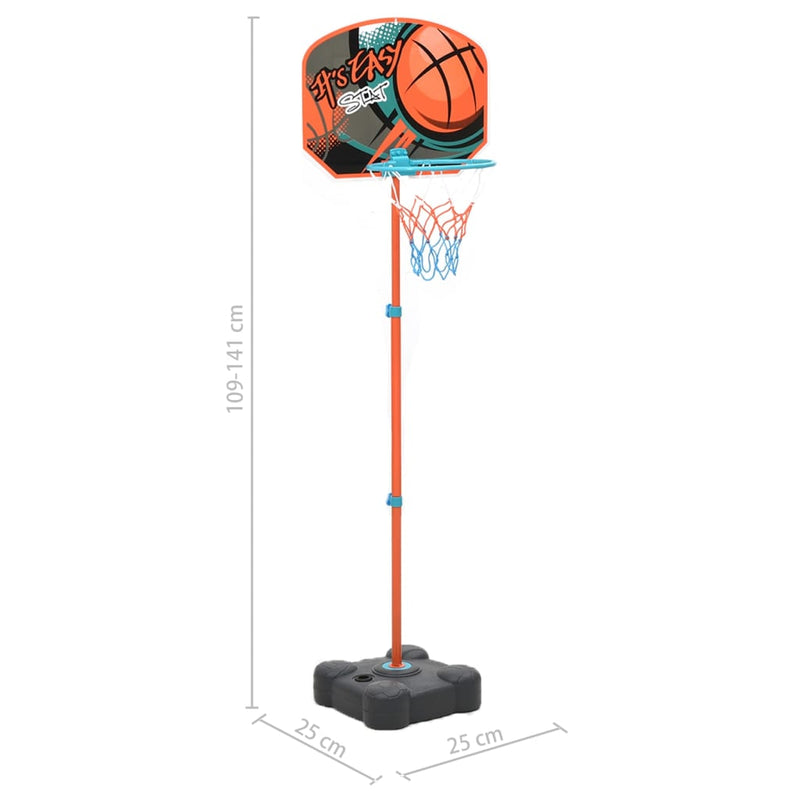 Tragbares Basketball Spiel-Set Verstellbar 109-141 cm