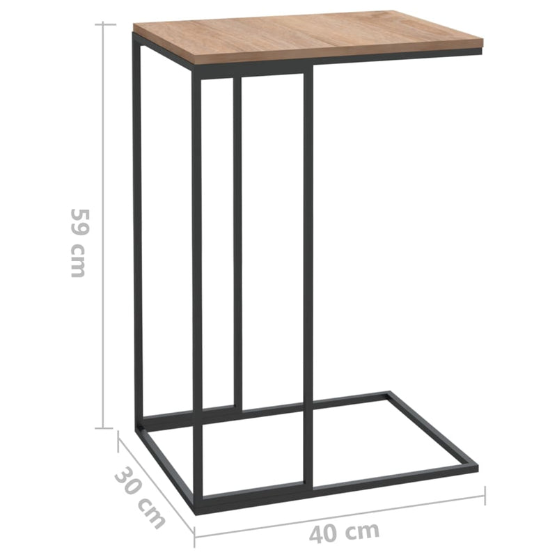 Beistelltisch Schwarz 40x30x59 cm Holzwerkstoff