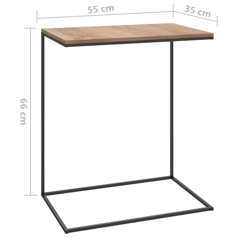 Beistelltisch Schwarz 55x35x66 cm Holzwerkstoff