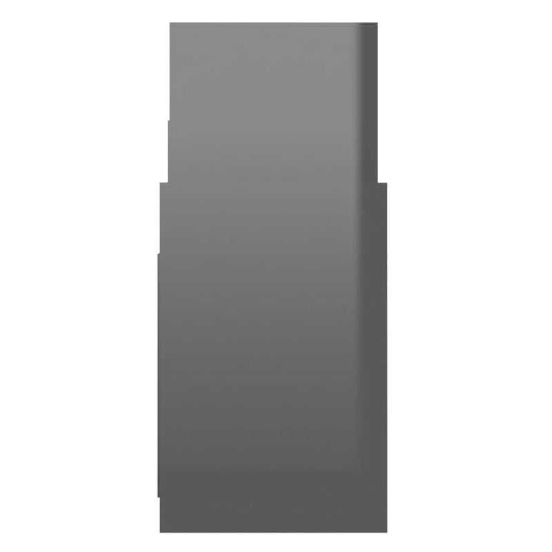 Regalschrank Hochglanz-Grau 60x26x60 cm Holzwerkstoff