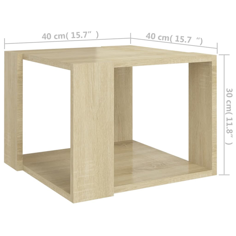 Couchtisch Sonoma-Eiche 40x40x30 cm Holzwerkstoff