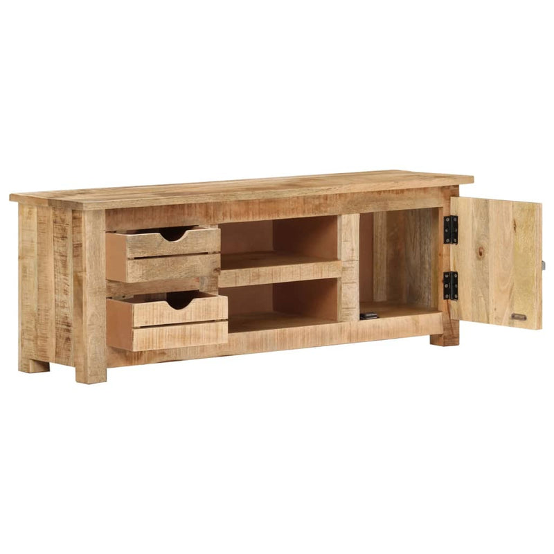 TV-Schrank 110x30x40 cm Raues Mangoholz