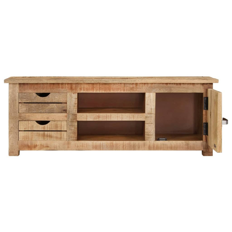 TV-Schrank 110x30x40 cm Raues Mangoholz